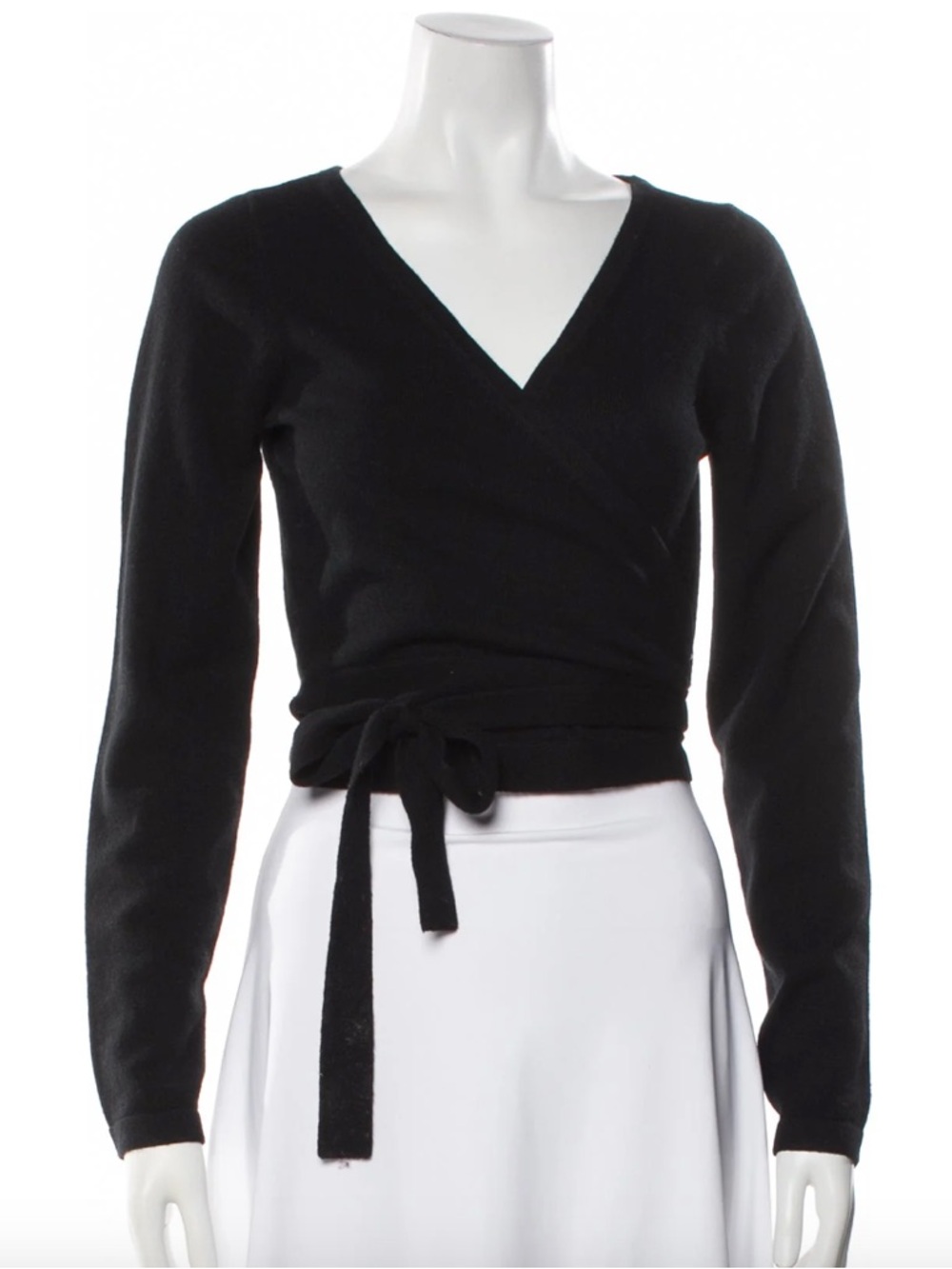 Michael Kors Wrap V-Neck Tie Waist Sweater (belt missing)